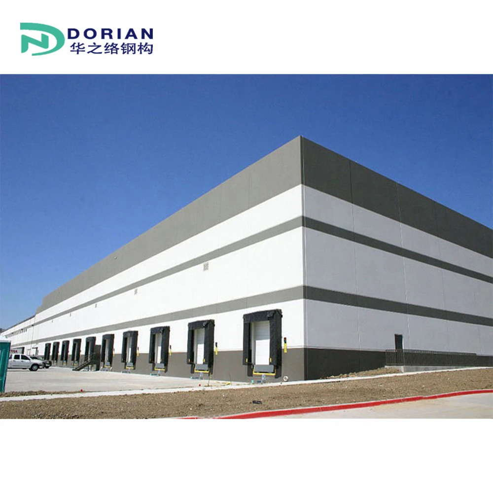 Standard Size Curved Roof Red Iron Steel Structure Beam Workshop Warehouse Shed Building For Sale