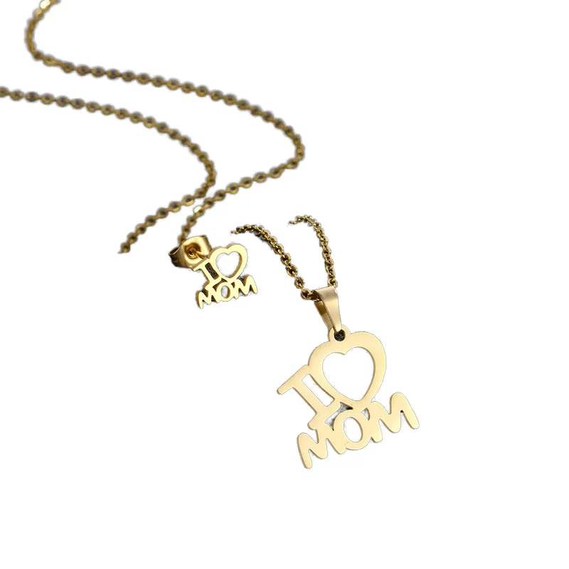 2024 Classic Unisex Stainless Steel Jewelry Set Gold Silver Plated for Engagement Wedding Anniversary Party or Gift Giving