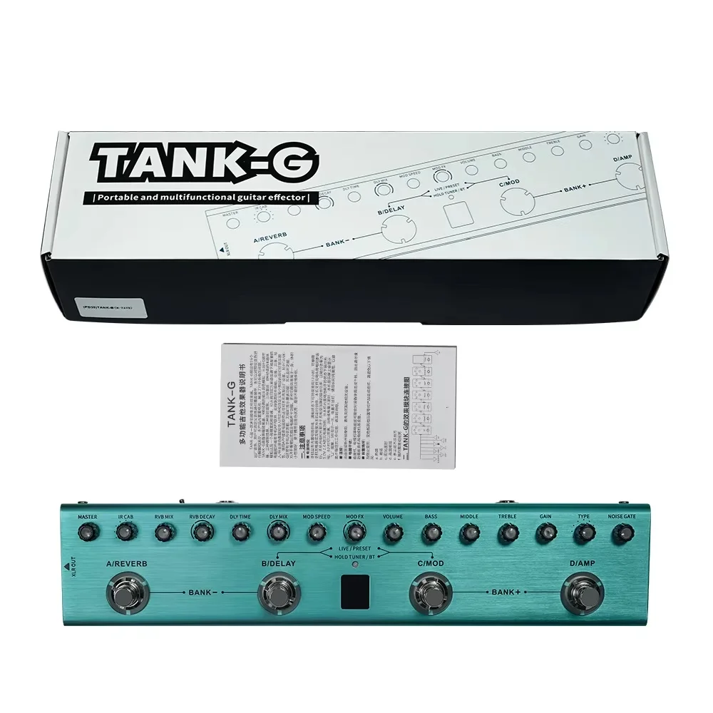 Professional-Grade Electric Guitar Multi-Effects Pedal Wireless Modulation Delay Reverb Internal Recording Sound Card Interface