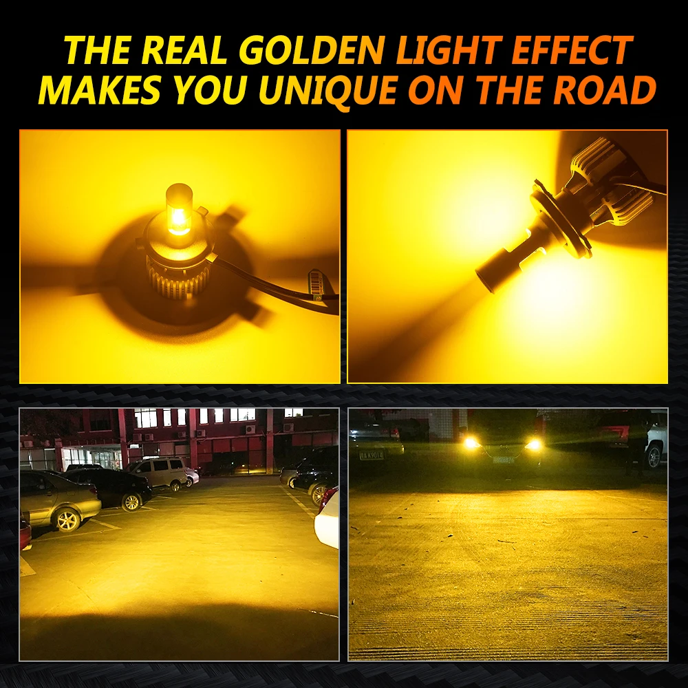 Novsight A500-N12Y h7 10000lm tri/dual color led yellow fog light headlight kits h11 auto parts car h4 3000k led headlight bulbs