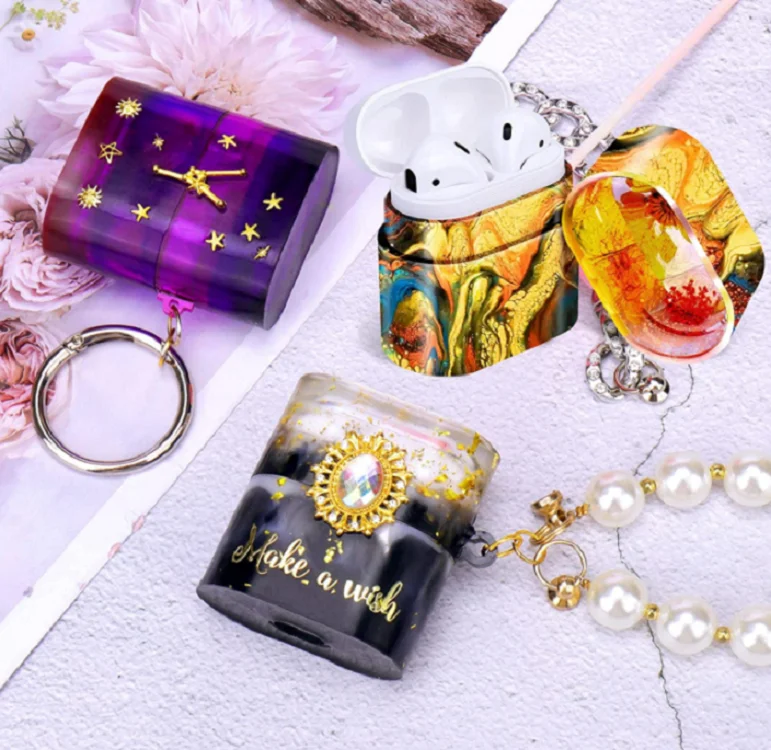 Crystal Epoxy Resin Casting Molds for DIY Protective Earphone Case Cover silicone resin mold suitable for aairpots