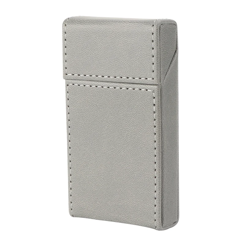 2024 Wholesale 20pcs Slender Cigarette Pu Leather Magnetic Buckle Cigarette Box Hot Selling Men Portable Leather Cigarette Case