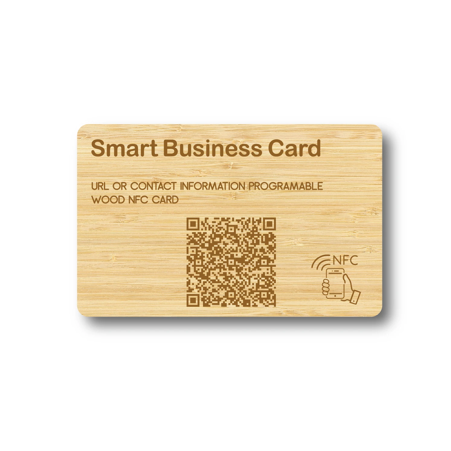 ECO friendly Customized URL Programmable Wood NFC business card