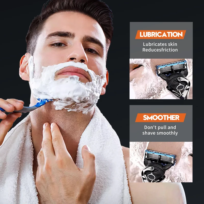 OEM SADOER private label Men Shaving Mousse herbal natural men cool smoothing skin beard hair removal shaving cream