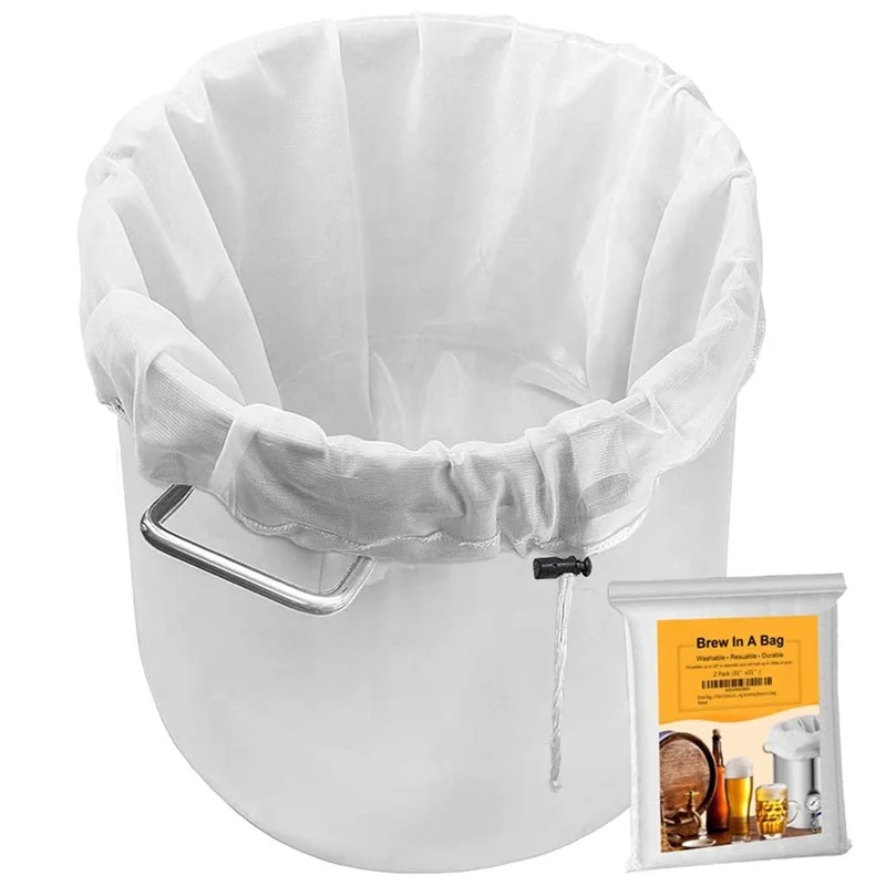 Многоразовые пакеты для холодного пива 180 микрон мелкая Сетчатая Сумка (26x22 дюйма) фруктового сидра яблочный виноградный винный пресс сумка на завязках