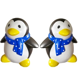 fiberglass cartoon penguin sculpture for Christmas display