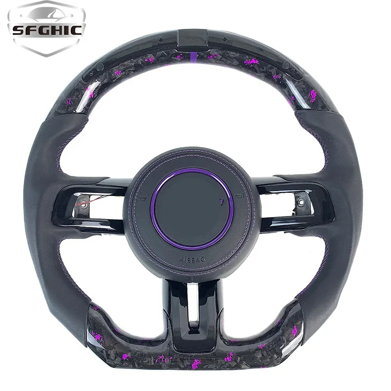 2024 Latest Design Upgrade Carbon Fiber Sports Steering Wheel For Ford Mustang GT Shelby 2015-2018 2019 2020 2021 2022