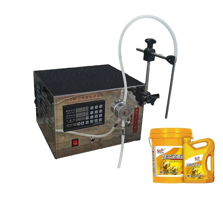 Gear Pump Table Top Lubricating Oil Filler Machine Two Nozzles Oil Filling Machine