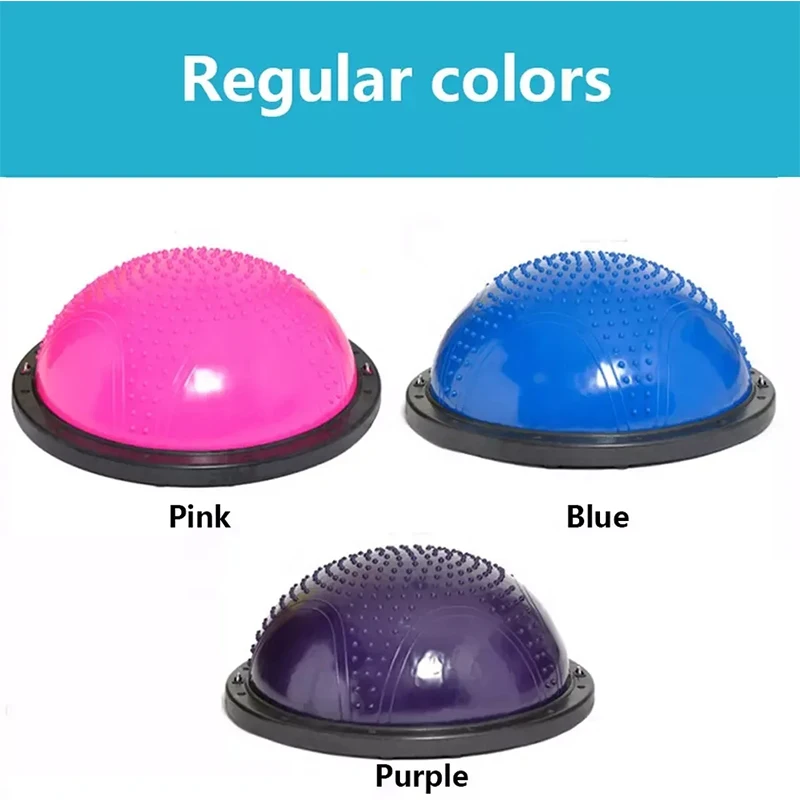 Home Yoga Fitness Balance Exercise Ball With Handle PVC Yoga Half Ball