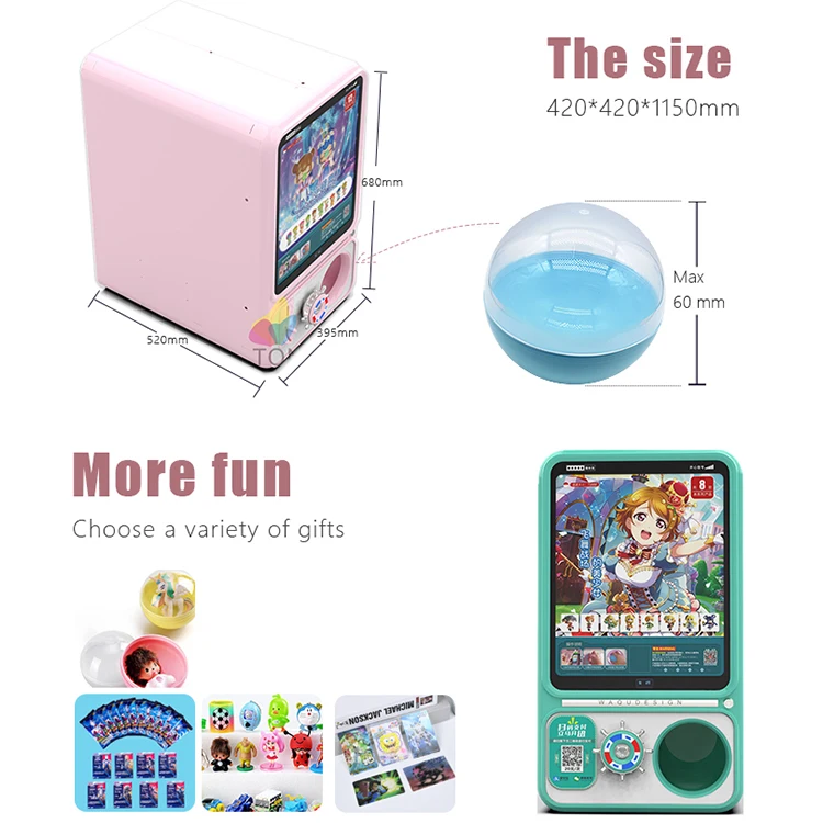 OEM ODM gacha машина для изготовления жетонов Заводская кукольная аркадная игрушка игровой автомат с CE