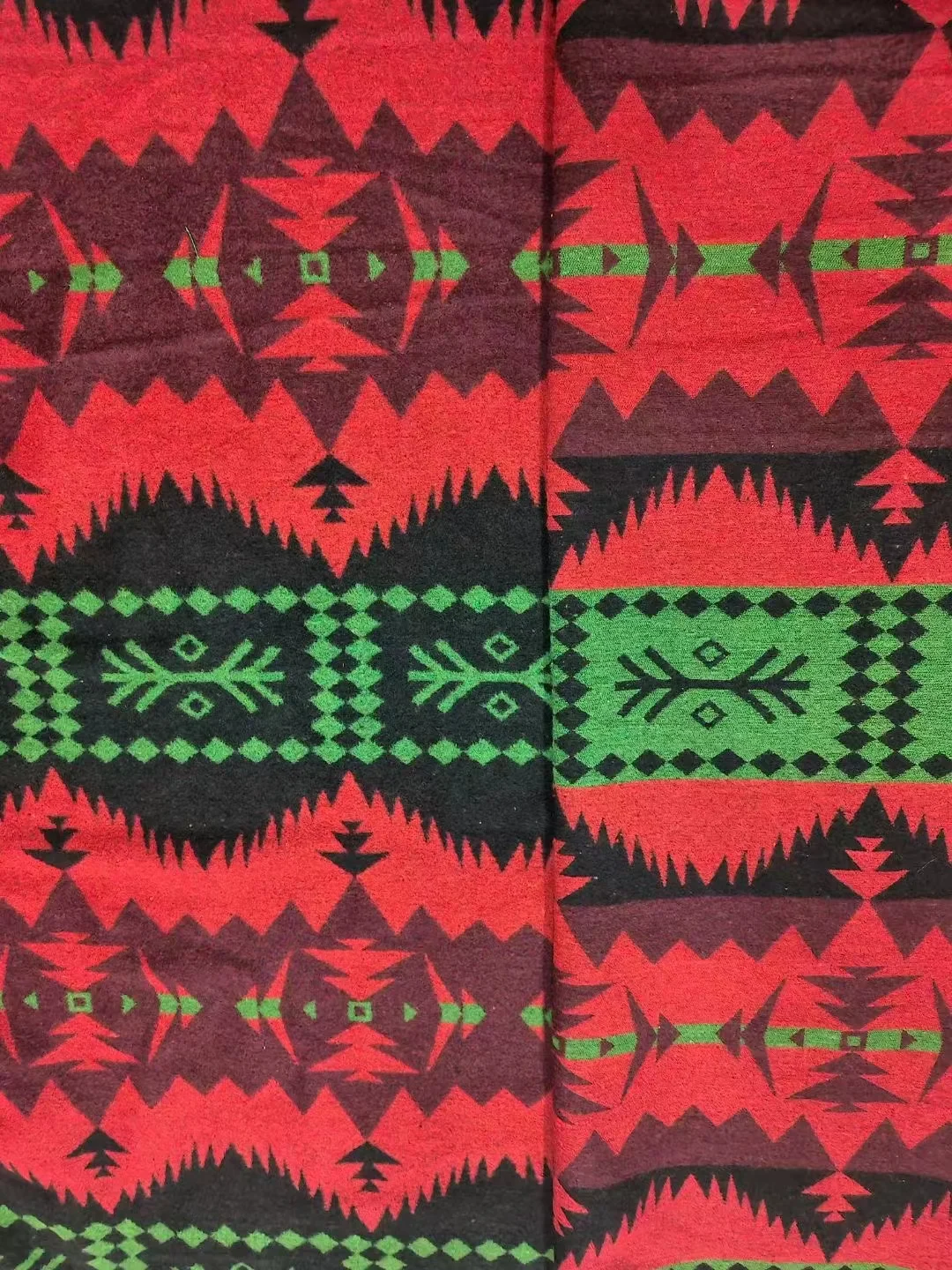 China suppliers wholesale custom jacquard southwest Indian style Aztec print wool/polyester fabric