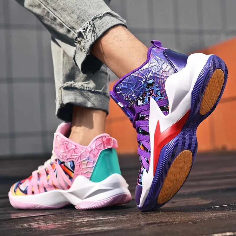 Brand Logo Customization Professional Men Outdoor Sports Sneakers Mesh Blank Ankle Protection Breathable Women Basketball Shoes
