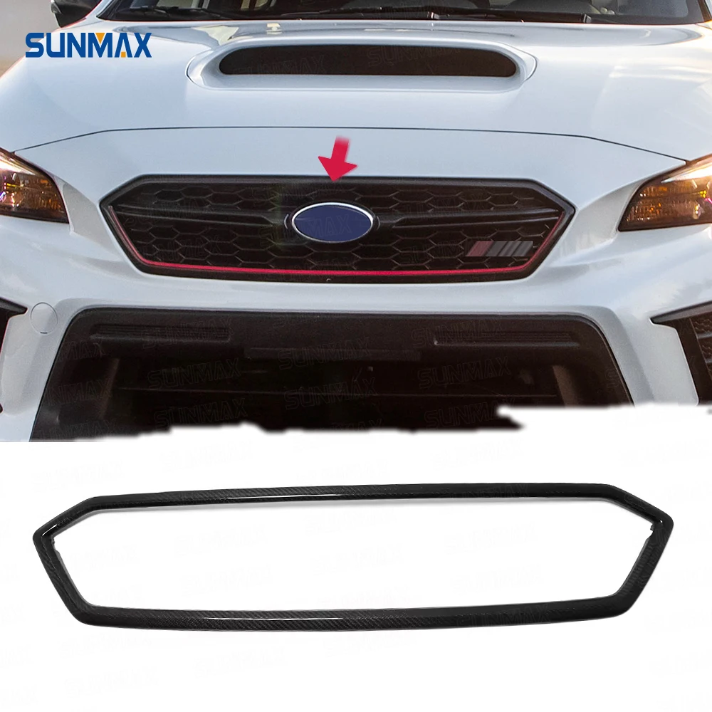 Для Subaru WRX STI VA 2018 2019 2020 2021 автомобиля Передняя решетка для гриля, гоночная решетка, внешняя отделка, аксессуары из углеродного волокна