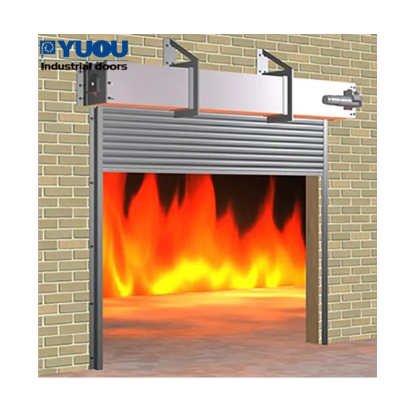 China manufacture high quality 3 Hours steel Fire Rated  Roller Shutter Fireproof automatic interior security Door