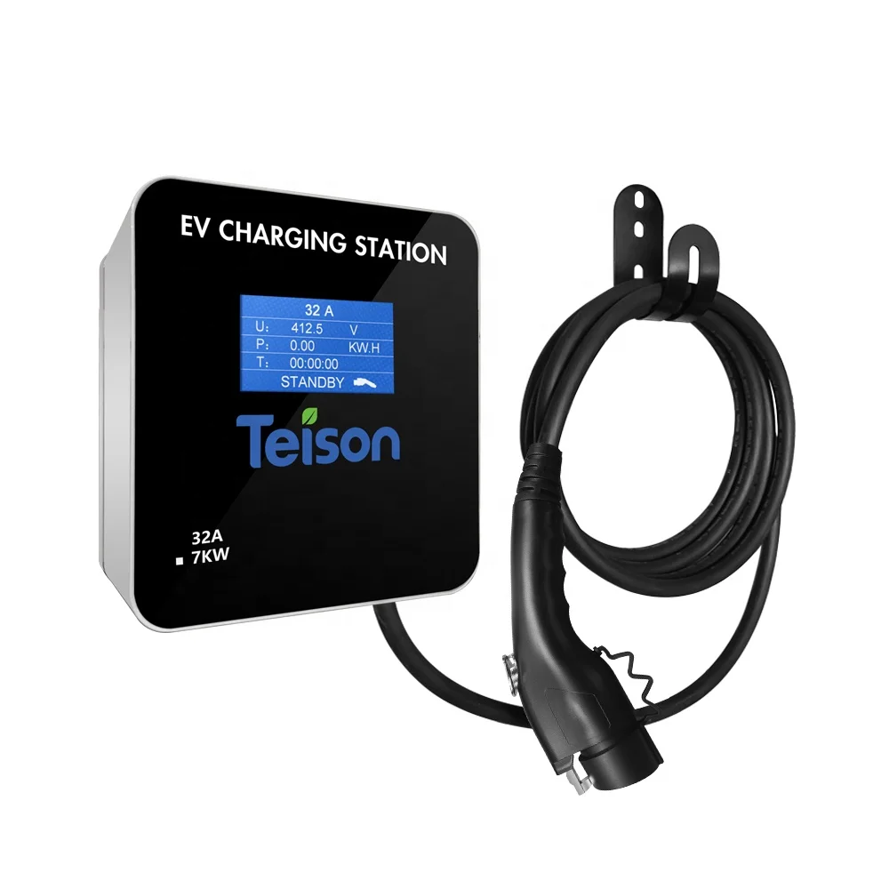  Teison 32A 3 фазы 7.4kw wallbox home ev зарядное устройство тип 1 для
