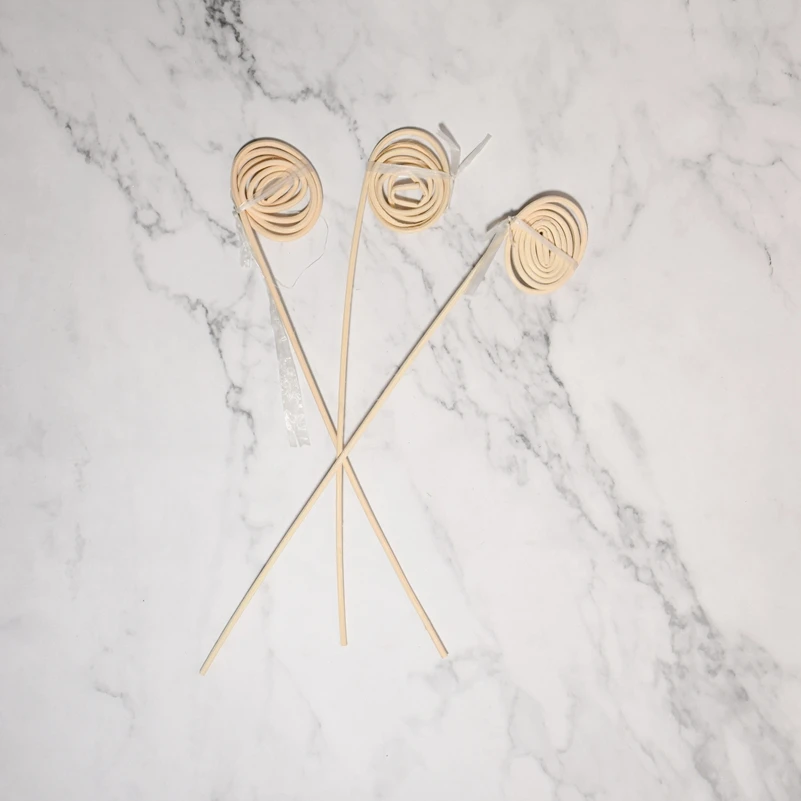 Natural Decoration eco friendly Curly Shaped Rattan Reed Diffuser Stick for Flameless Home Fragrance Reed Diffusers