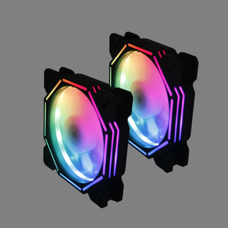 Вентилятор для корпуса компьютера воздушный охладитель Rgb Argb супер тихий игровой ПК 1207 энергосберегающий и экологически чистый 7 больших 4 контакта 30000