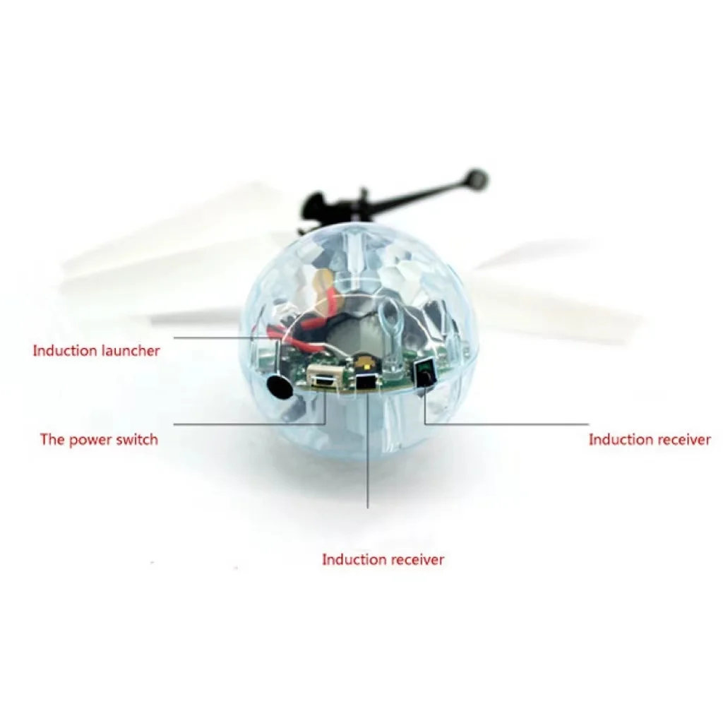 Hot Selling Children Flying Sensor Ball Toy Suspension Induction Aircraft Induction Quadcopter Flying Aircraft