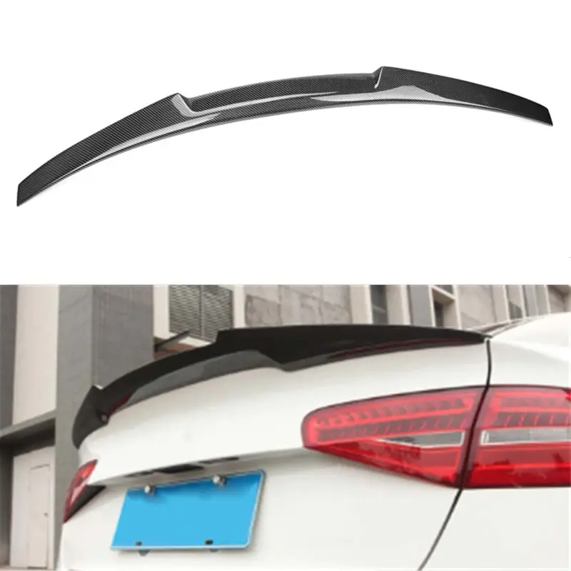 For Audi A6 C7 2013-2016 rear carbon fiber M4 / V style trunk Rear Spoiler Tail Trunk Boot Wing Decoration A6 C7 Car Spoiler