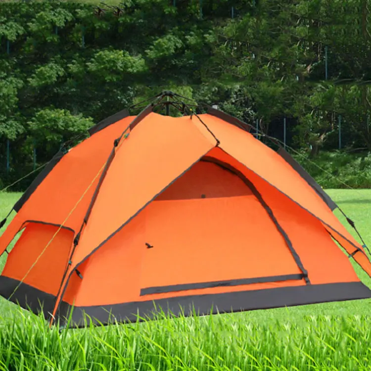 Outdoor family swag large canvas mountaineering waterproof pop up camping tent