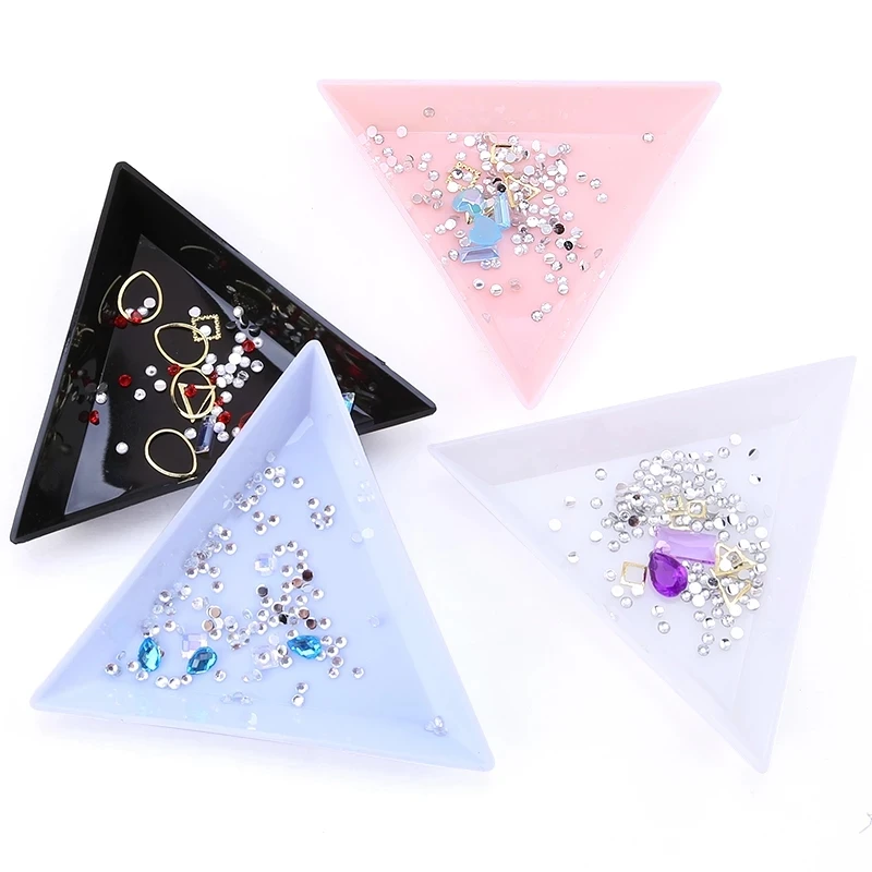 20pcs/set Rhinestone Diamond Small Box Storage Plastic Tray For Handmade Nail Art Jewelry Beads DIY