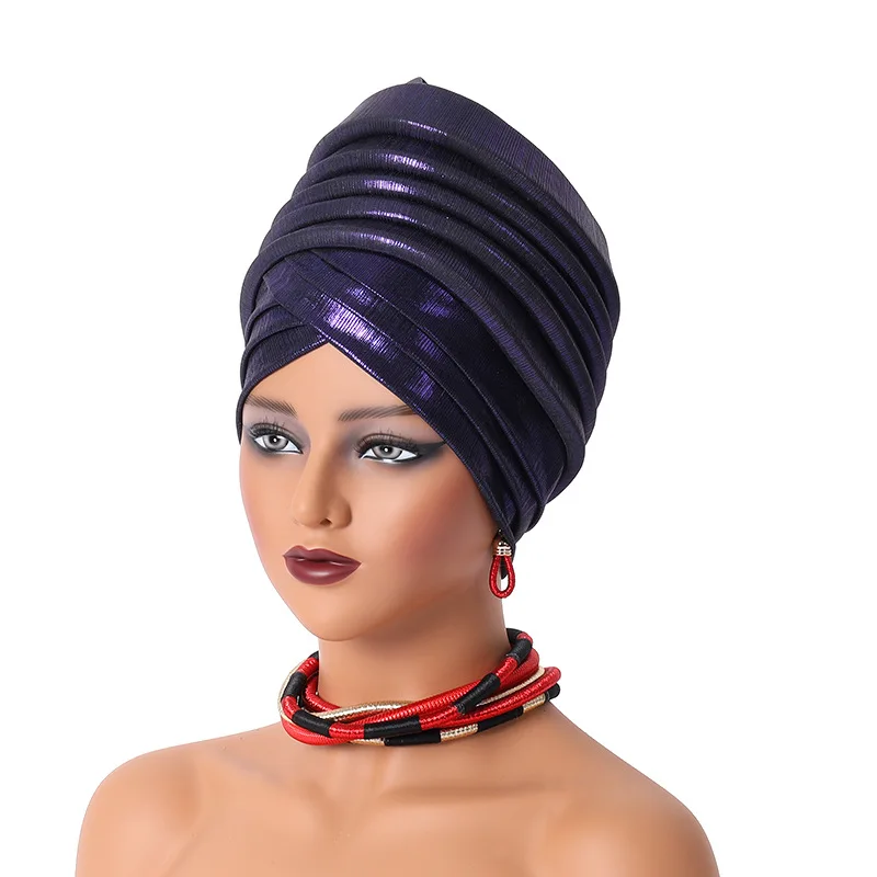 Newest Hot Selling  Space Multi-layer Pleated Watermelon Hat  Muslim  Bandanas Women Turban Africa Hat
