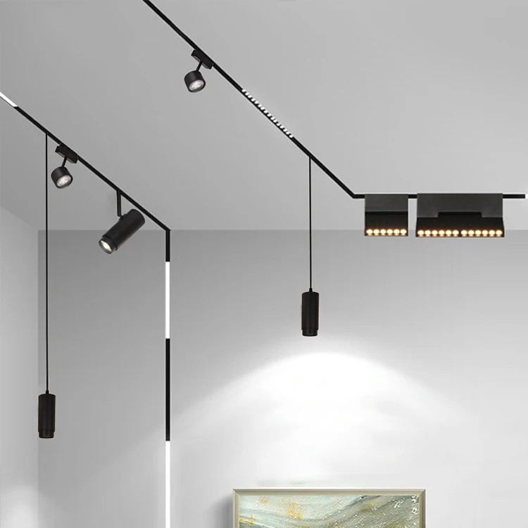 Free Combination Easy Installation Surface Mount 48V Spotlight 12W Led Magnetic Track Light System