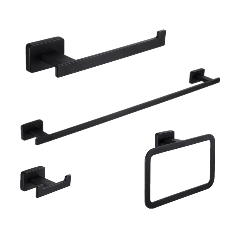 Solid 304 Stainless Steel holder Bathroom Accessory single bar rail metal towel rack