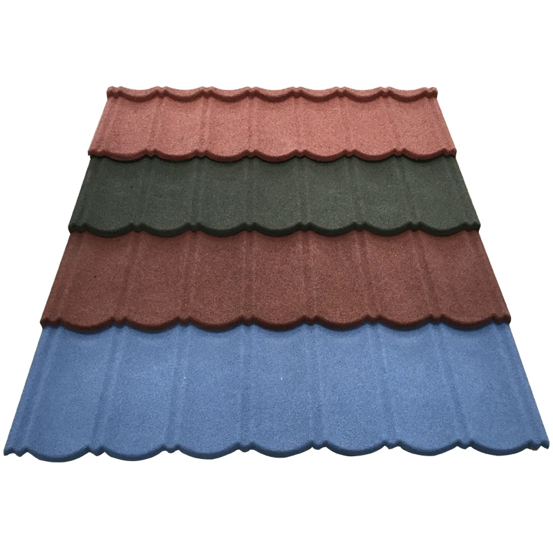 stone coated metal roofing shandong 4 metal roof stone coated shingles tile blue gerald stone coated roofing