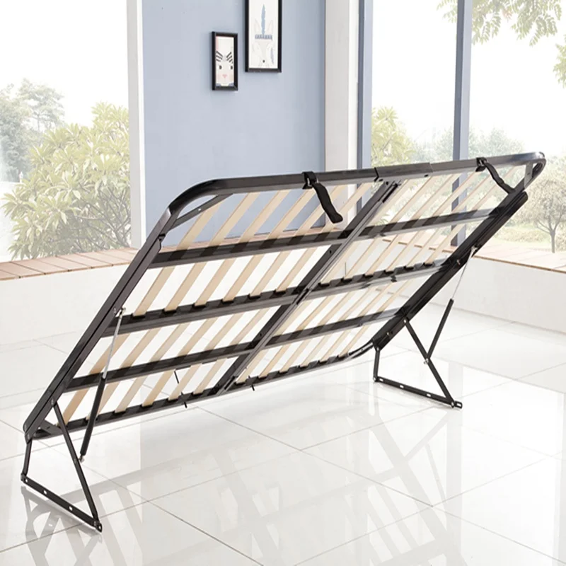 Storage Ottoman Bed Frame With Gas Lift Machine Lift Up Bed Frame