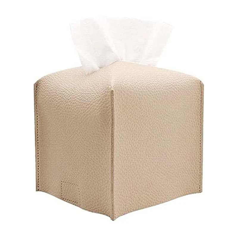 2023 Leather Tissue Box Cover Carton Tea Table Box case Cover Tissue PU Leather Square Tissue Box Holder