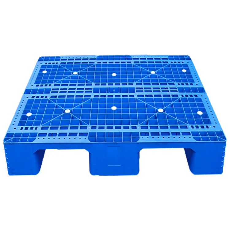 Manufacturer heavy duty Pallet for Warehouse HDPE Single Side Stacking Blue or Customize  Plastic Pallet
