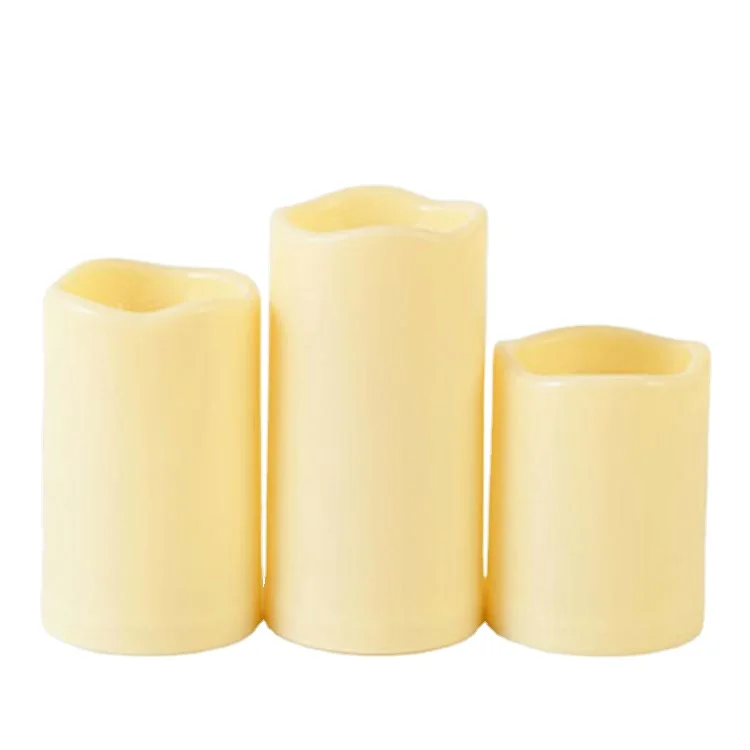 Various sizes of home decoration battery led candle light wholesale 4' 5' 6'with remote electric flameless pillar candles
