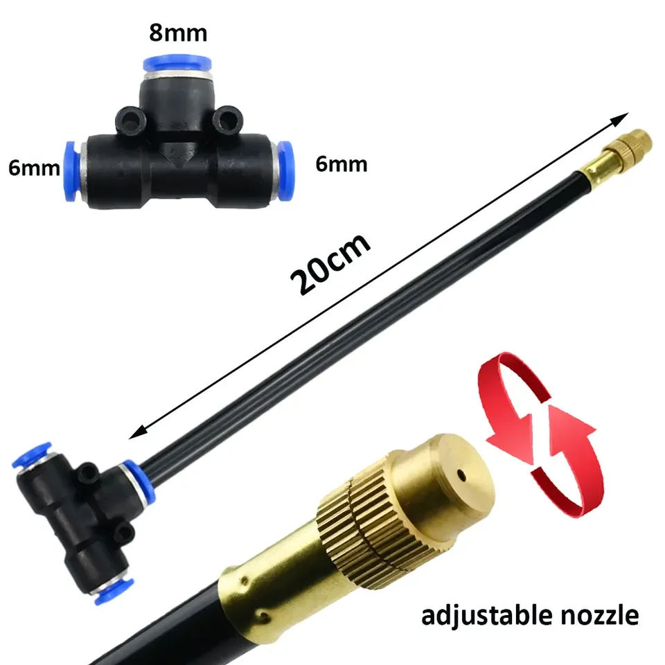 Atomization Sprinkler Nozzles 360 Degree Adjustable Misting Nozzles for Garden Plant Watering Irrigation