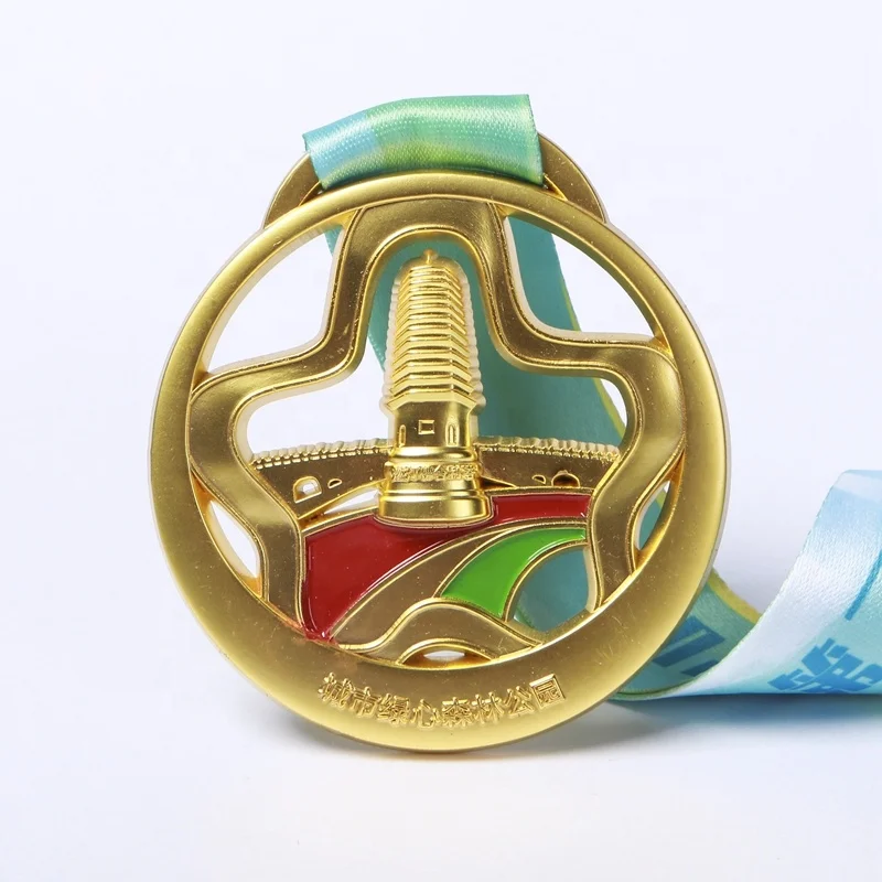 Custom Zinc Alloy 3d Hollow Cut Out Sports Metal Medal Marathon Running Race Award Medals