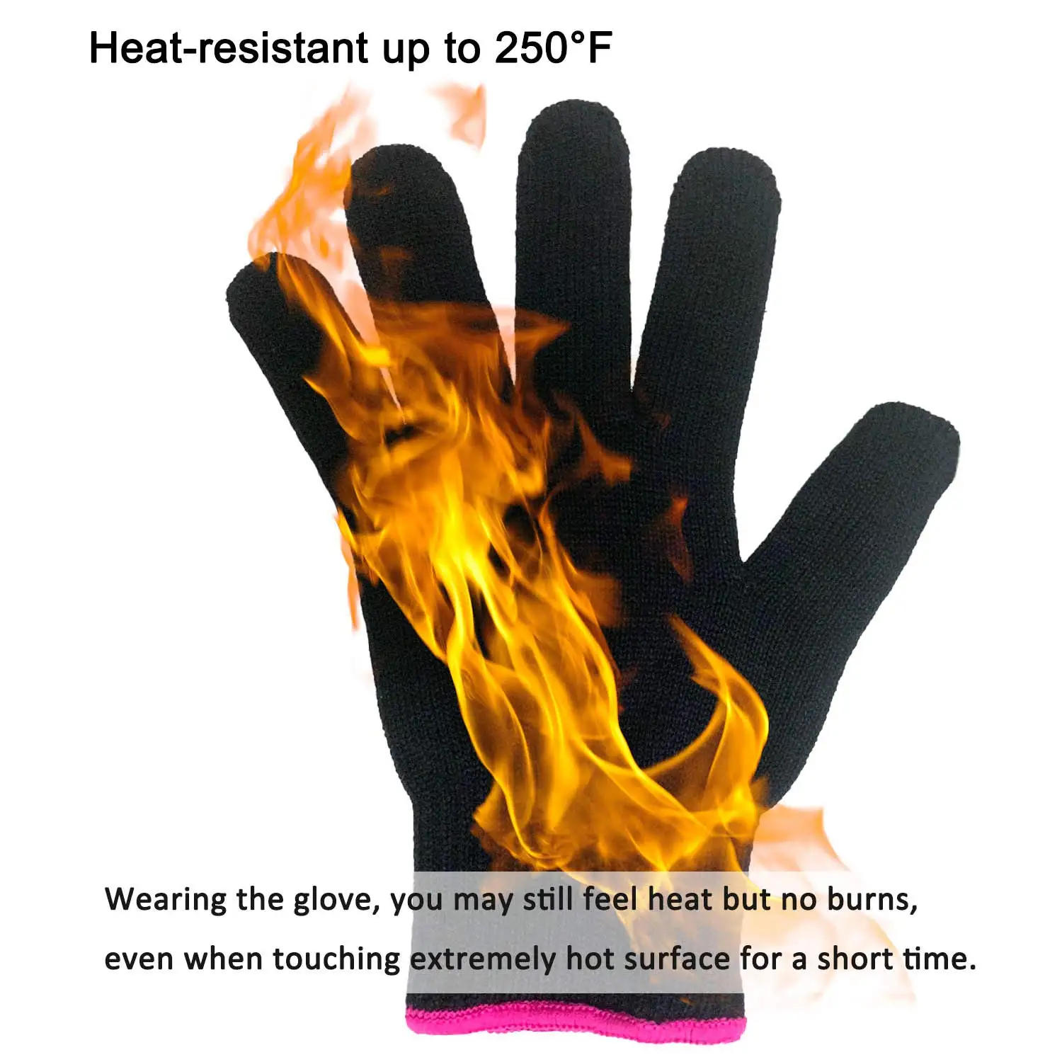 Heat Resistant Glove for Hair Styling Curling Iron Flat Iron and Curling Wand Safety Work Gloves
