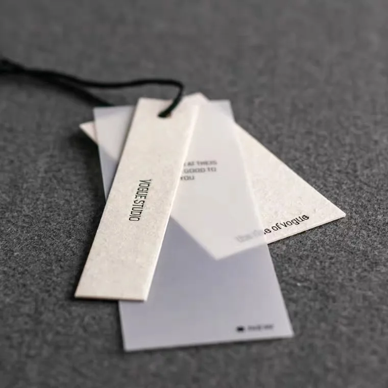 Cheap Custom Design Printing Name Logo Paper Garment Hangtag Labels Clothing Hang Tags with String