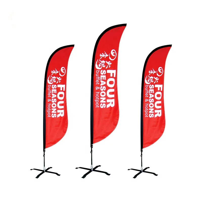 Flag Manufacturer 48h Fast Delivery Heavy Duty Polyester Outdoor Flying Advertising Custom Banner Flag With Stand