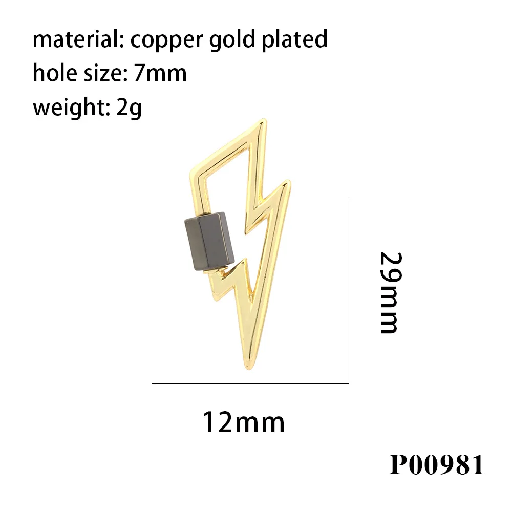 Jewelry Making Accessories Hanging Chain Spiral Locket heart star clasp brass charm pendant Carabiner Screw Lock Clasps