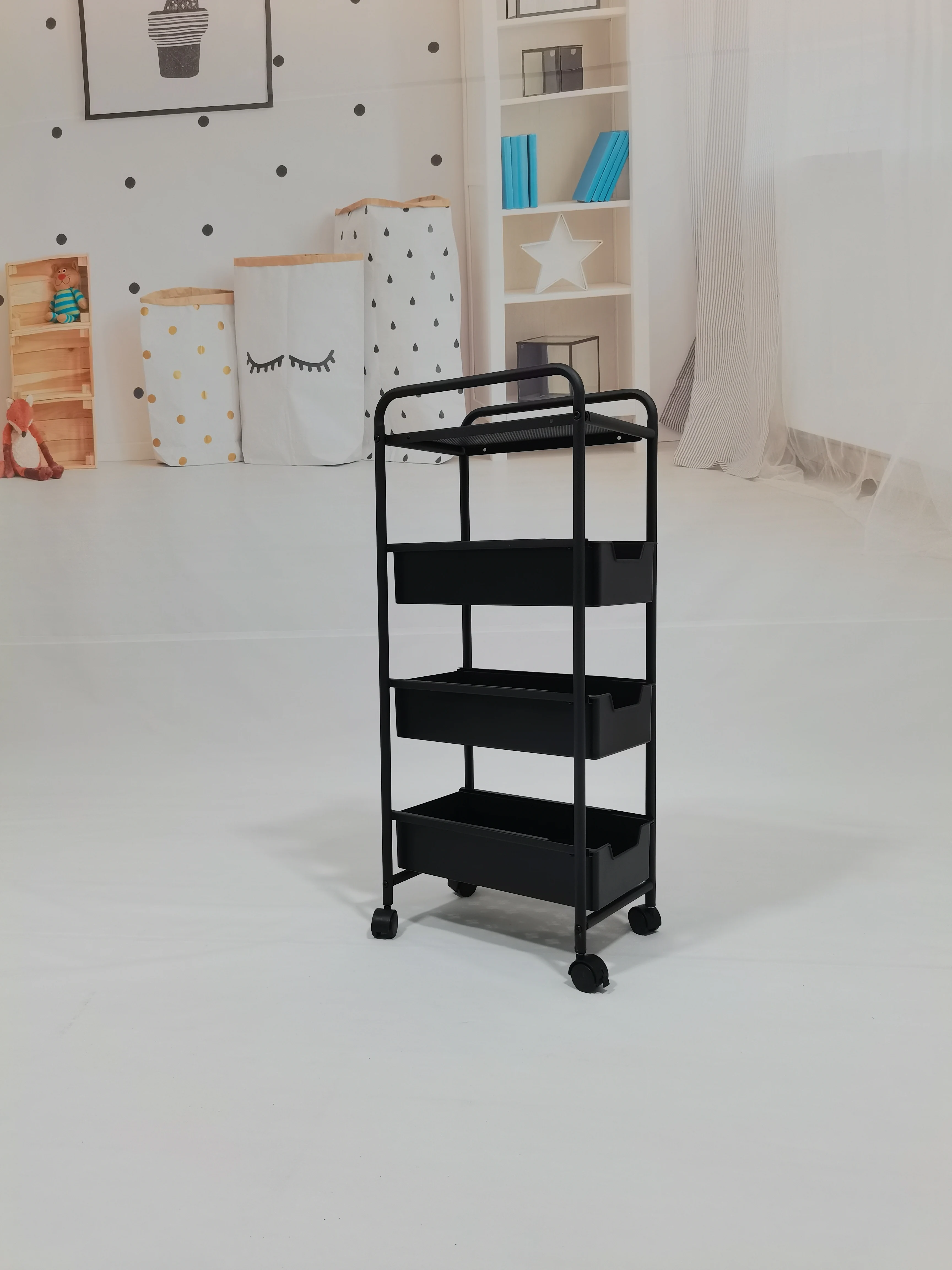 YHN-8478 kitchen trolley cart save space storage vegetable storage rack with wheels