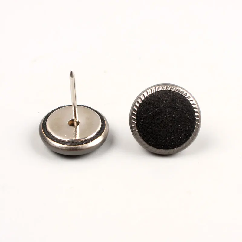 Twill round ring sofa nailheads button fabric cover sofa button for furniture