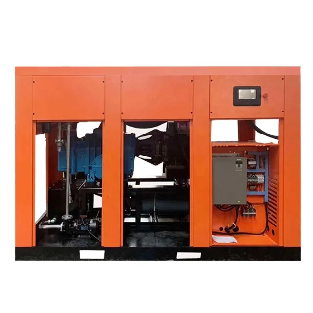 China factory air compressor industriel horizontal two stage air compressor oil cooler