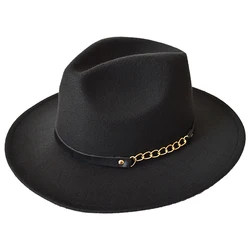 Fashion High Quality Outdoor Wool Jazz Hat Unisex Autumn Winter Retro Ribbons Fedora Panama Hats