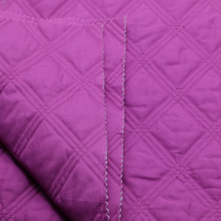 Explosive Models Windproof 100% Cotton 3 line Square Diamond Quilted Fabric for Puffy Makeup Bag