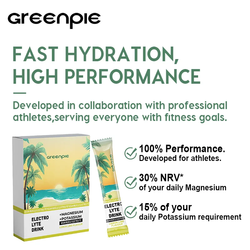 Greenpie Customization Magnesium Potassium Hydration Drink Mix Electrolytes Powder for Boost Endurance Fatigue Supplement