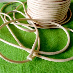 manufacturer supplier 3mm waxed round cord  leather feel draw cord  for garment or bags