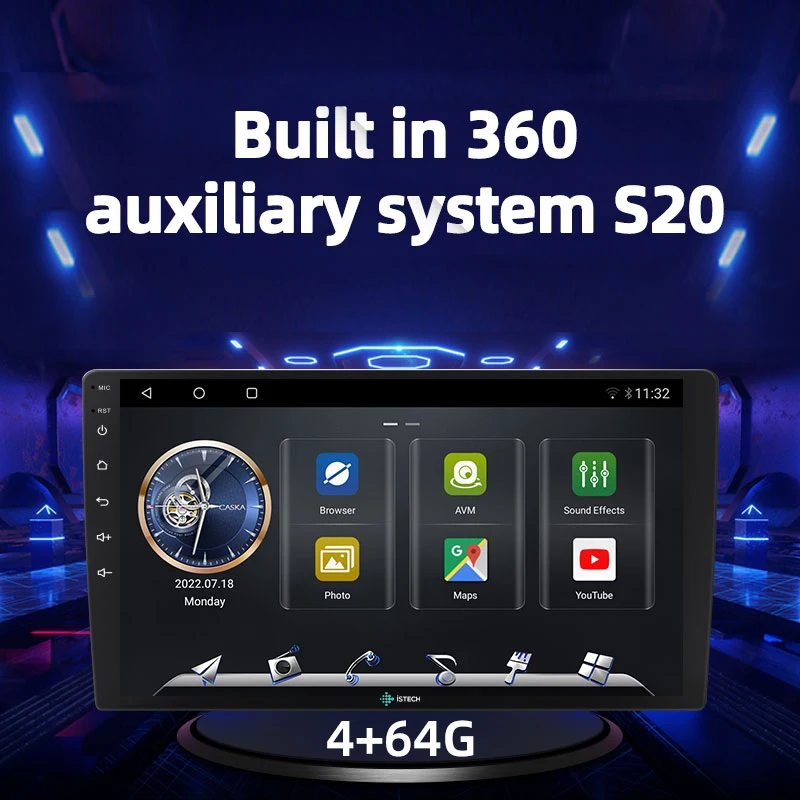 Универсальный Автомобильный мультимедийный плеер 9 '10' Android 2Din с GPS-навигацией