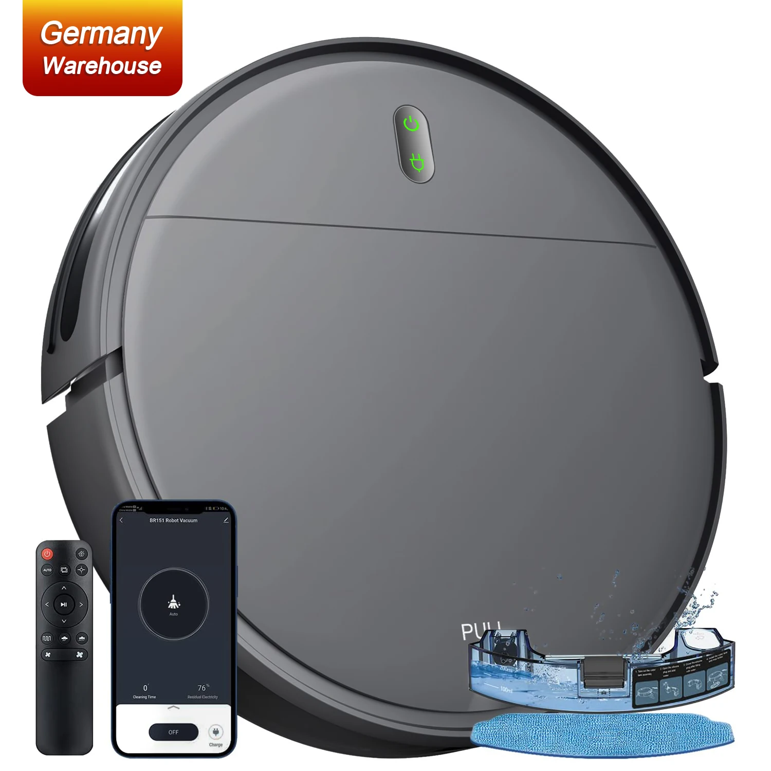 Germany Automatic Charging Home Mop Robot Autorecharge Smart Vacuum Cleaner