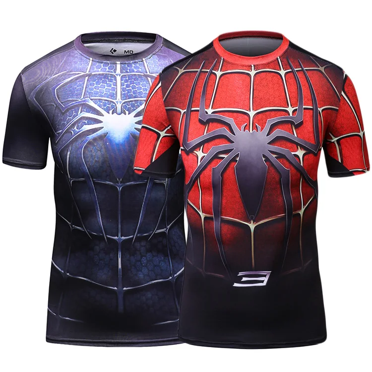 Cody Lundin Black Spiderman Custom Shirt Polyester Spandex Short Sleeves Compression T Shirt