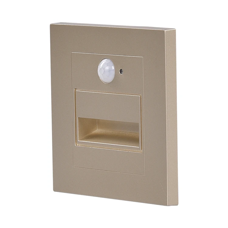 Geagood hotel stair passageway 1W energy saving 86 panel led wall footlight with motion sensor